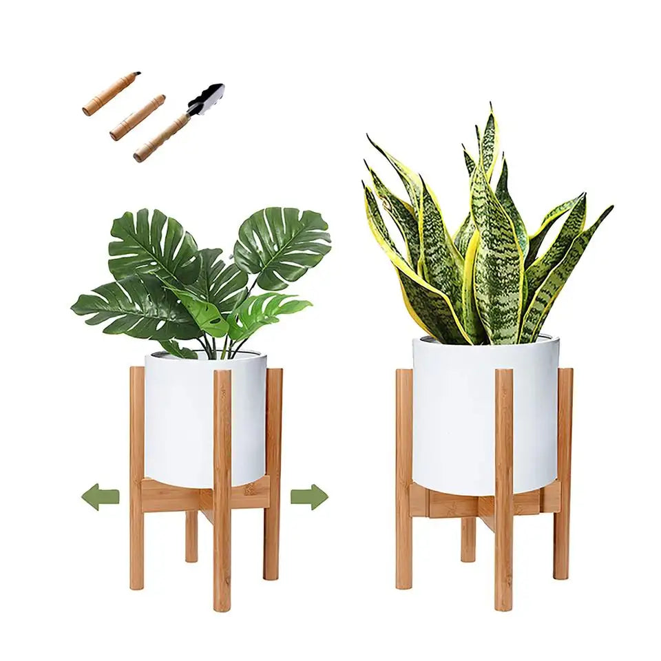 Plant Stand Bamboo Wood